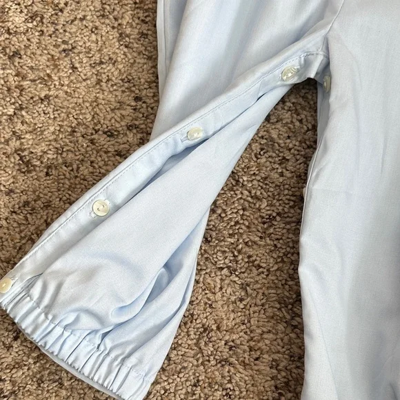 English Classic Baby Light Blue Baby One-Piece with Matching Hat - Picture 6 of 6